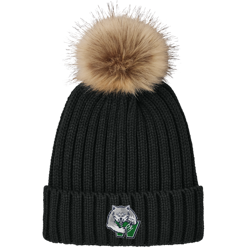 Woodbridge Wolfpack Faux Fur Pom Beanie
